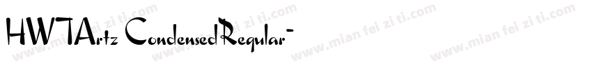 HWTArtz CondensedRegular字体转换